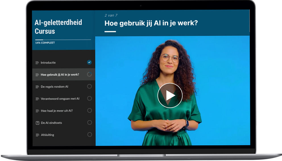 AI-geletterdheid E-learning workshop foto